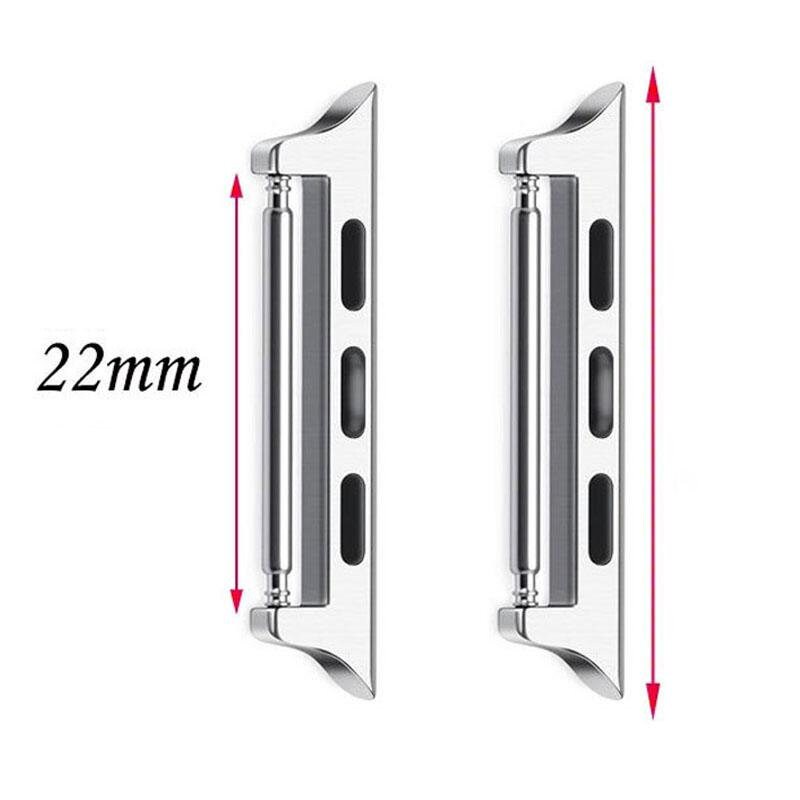 Apple Watch Band Adapter Set for Series 8 7 6 SE 5 4 3 2 1, Stainless Steel Connector, Spring Bars, Buckle