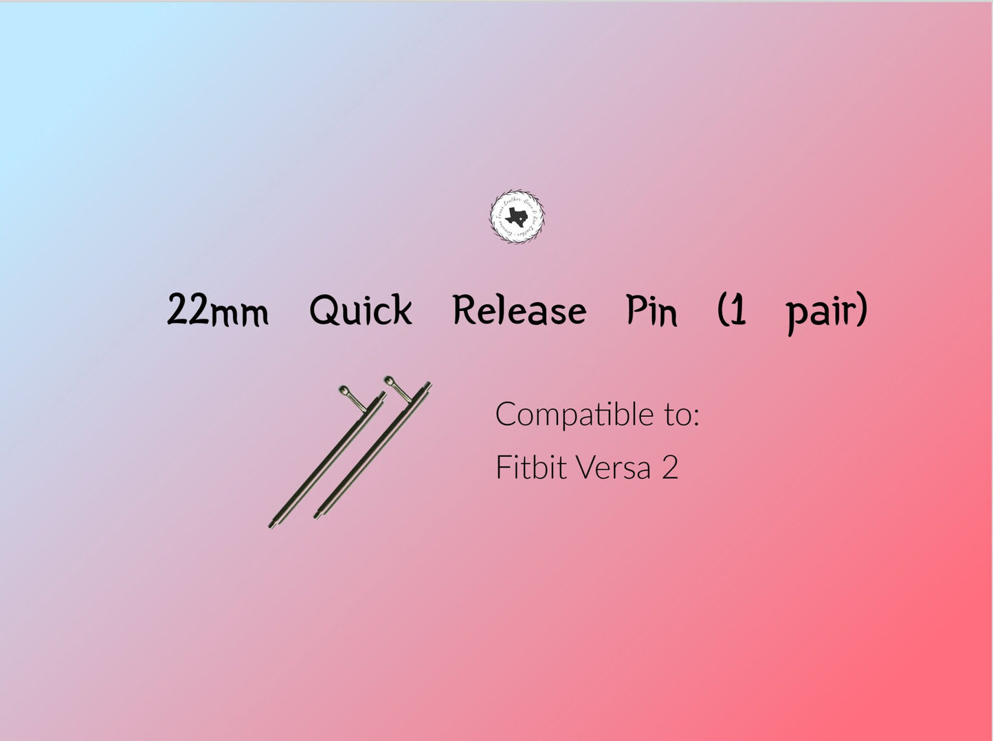 22mm Quick Release Spring Bar Pins for Fitbit Versa 2 Lite Connector