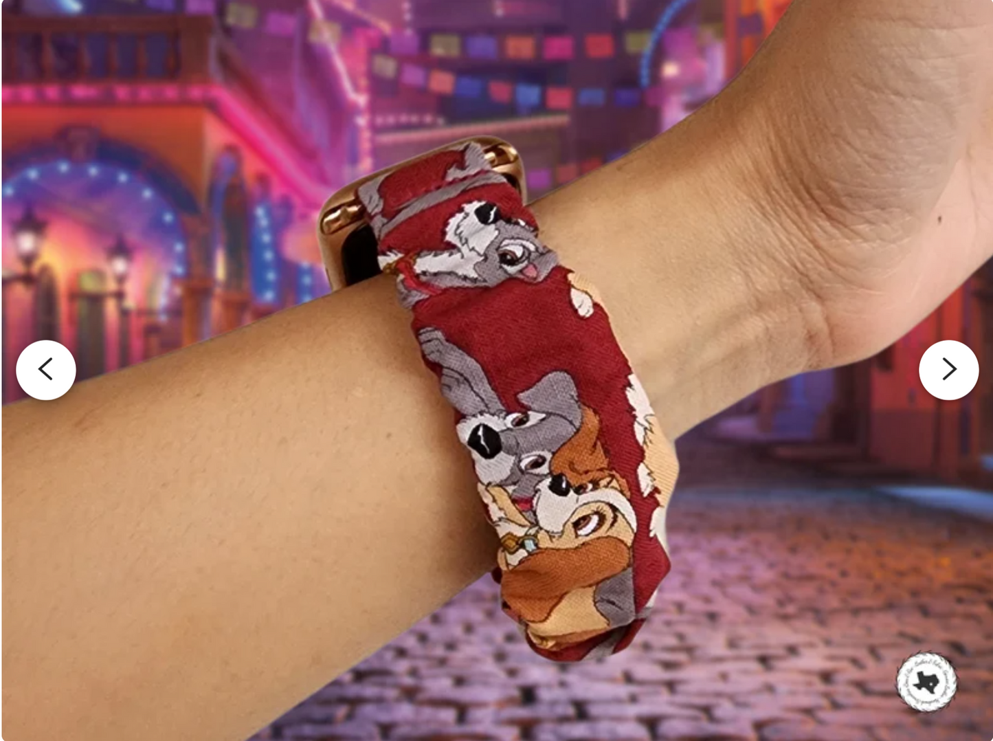 Lady and the Tramp Scrunchies Watch Band for Apple Watch 38-40-41mm 42-44-45mm 49mm Ultra