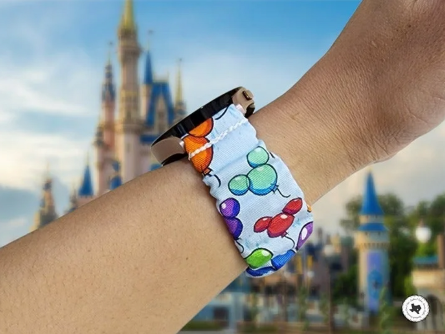 Mouse Head Balloon Scrunchies Band for 20mm Samsung Galaxy Active 2, Watch 4, Watch 5, Watch 6