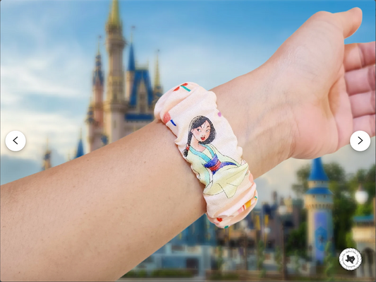 Mulan Disney Princess Scrunchies Watch Band for Apple Watch 38-40-41mm 42-44-45mm 49mm Ultra