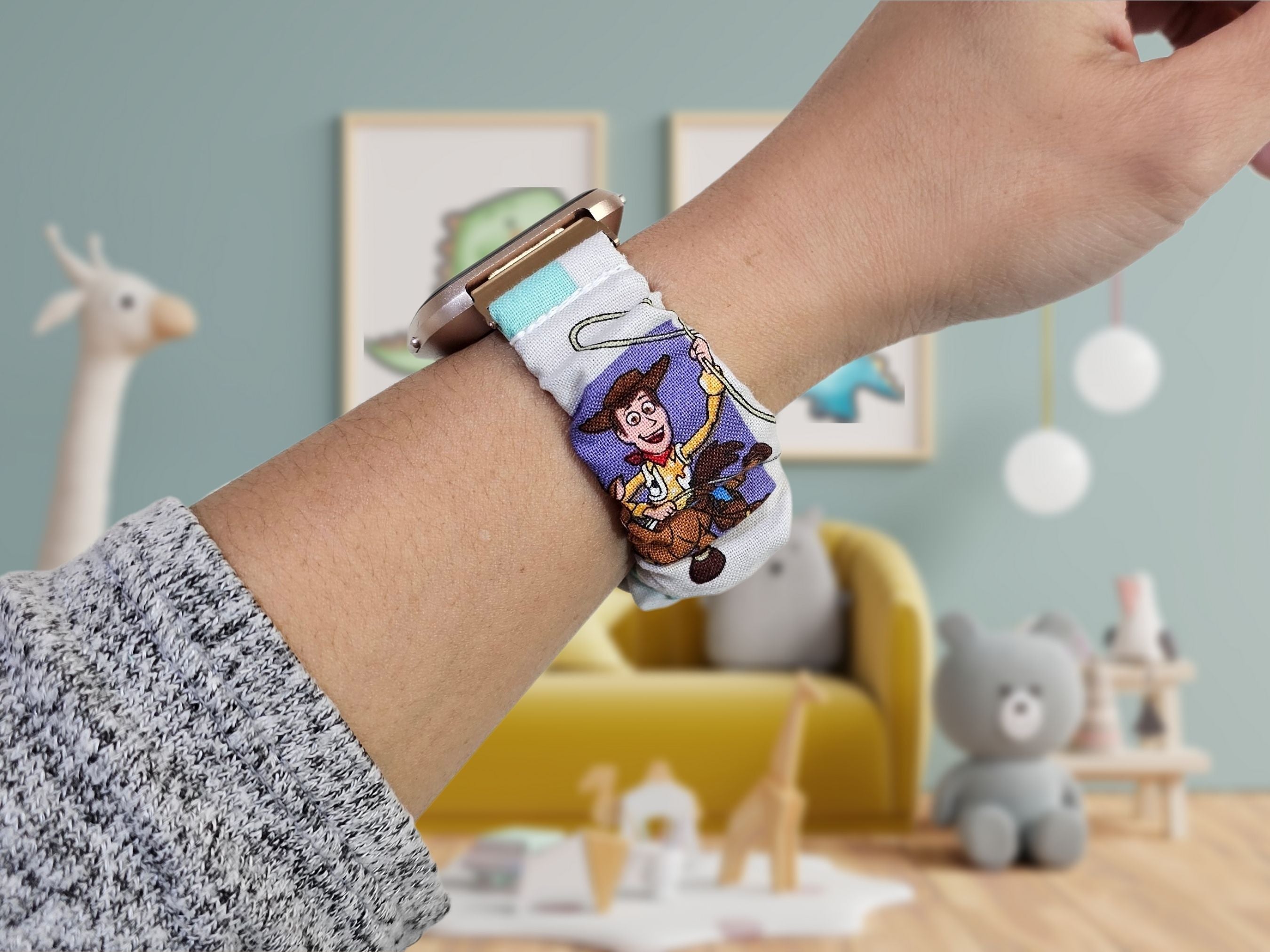 Disney Toy Story Woody Scrunchies Watch Band for Fitbit Versa 4 3 2 Li BNR Handmade