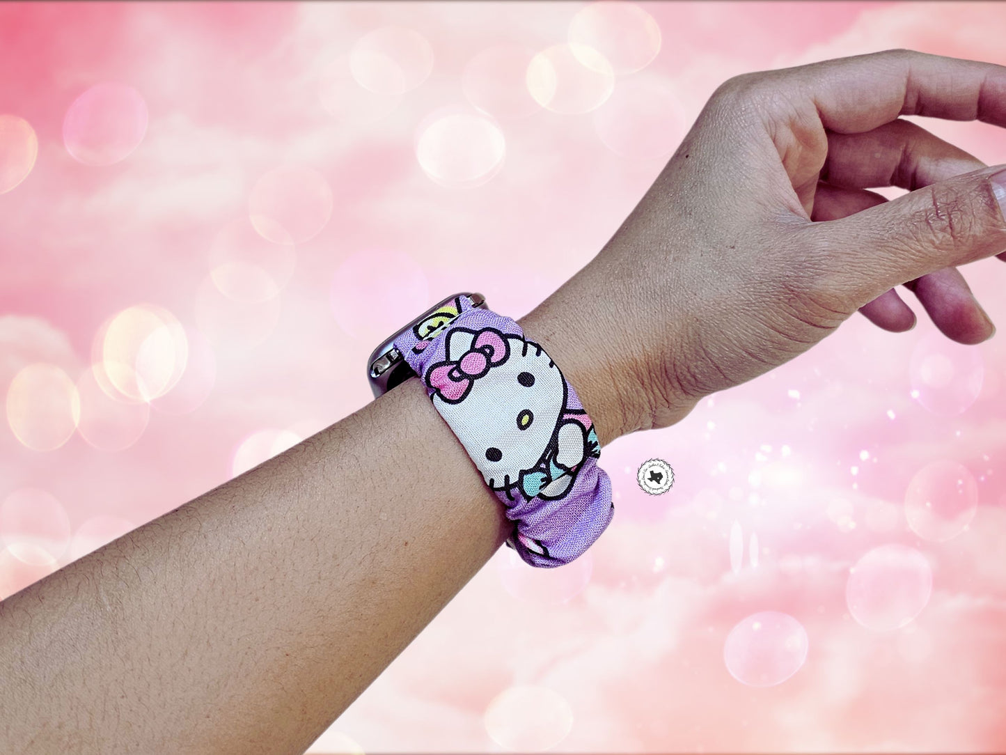 Purple Hello Kitty Scrunchies Watch Band for Apple Watch 38-40-41mm 42-44-45mm 49mm Ultra
