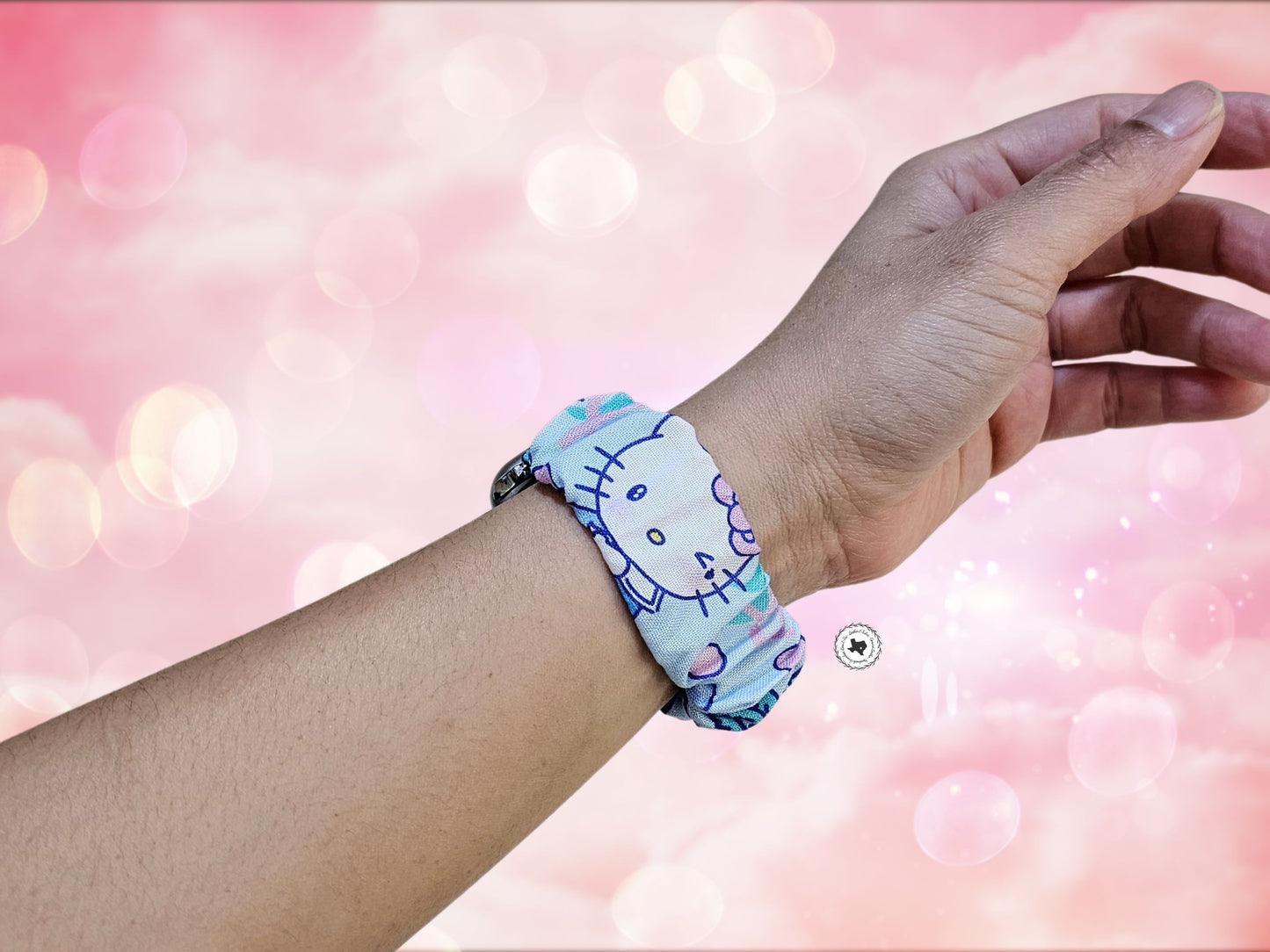Blue Hello Kitty Scrunchies Watch Band for Apple Watch 38-40-41mm 42-44-45mm 49mm Ultra