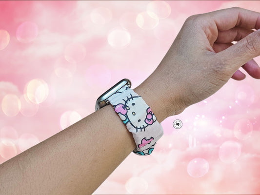 Pink Hello Kitty Scrunchies Watch Band for Apple Watch 38-40-41mm 42-44-45mm 49mm Ultra