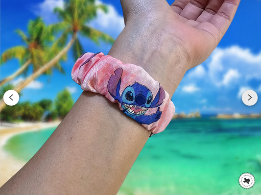 Disney Lilo & Stitch Scrunchies Watch Band for Apple Watch 38-40-41mm 42-44-45mm 49mm Ultra