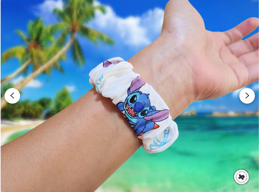 Disney Stitch Summer Scrunchies Watch Band for Apple Watch 38-40-41mm 42-44-45mm 49mm Ultra
