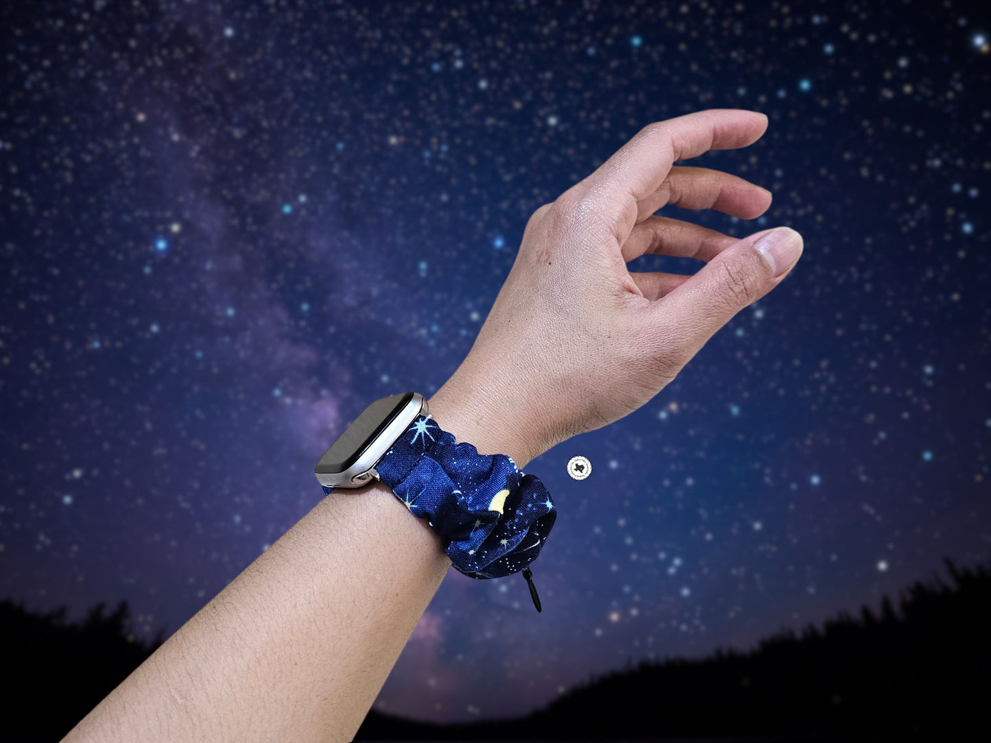 Moon and Star Celestial Zipper Scrunchies Watch Band for Apple Watch 38-40-41mm 42-44-45mm 49mm Ultra